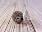 Preview: Häschen Holz Knopf Ohrstecker Button bunny Hase
